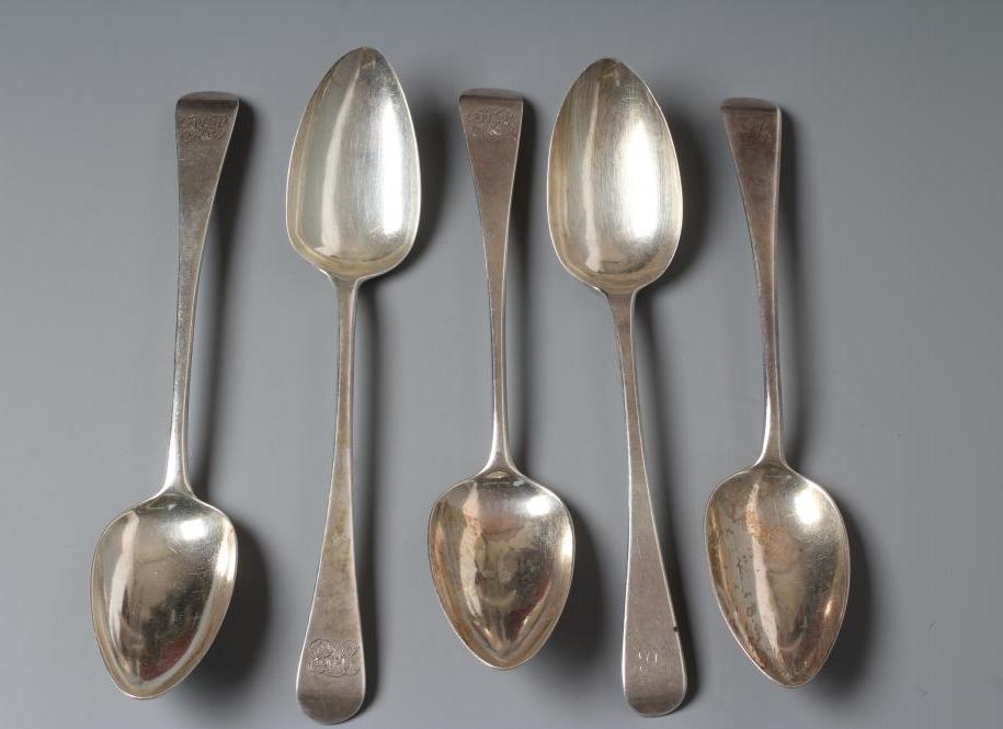TWO LATE GEORGE III TABLESPOONS Image