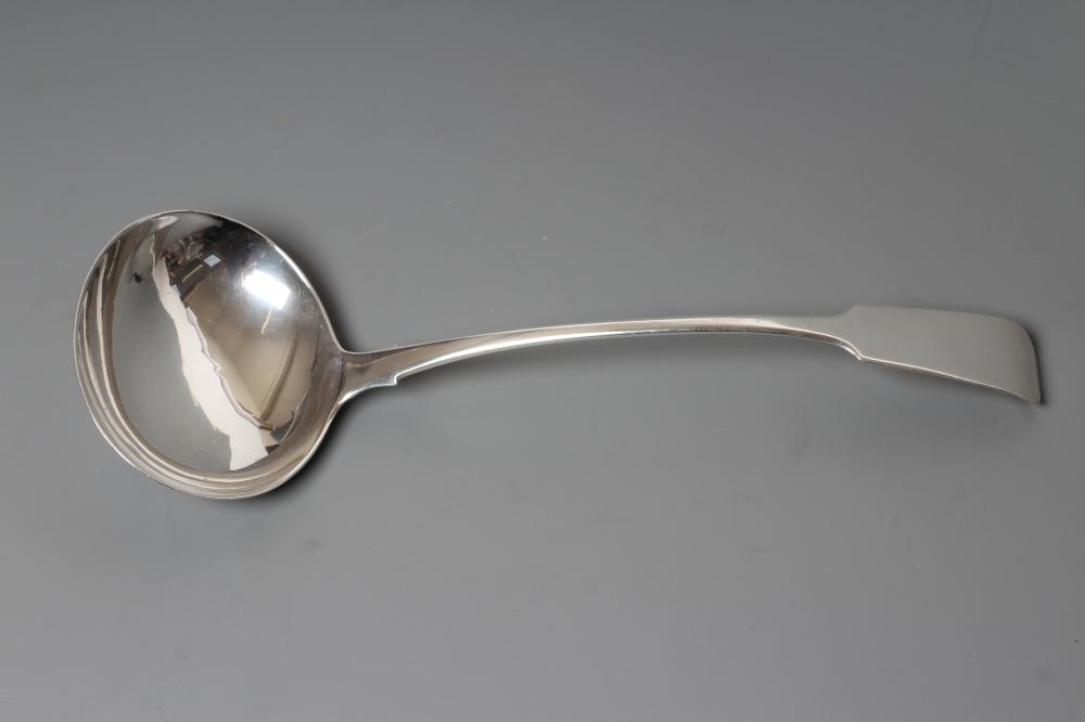 A GEORGE III SOUP LADLE, maker George Ferris, Exeter 1818, in Fiddle pattern, 4ozs (Est. plus 24% Image