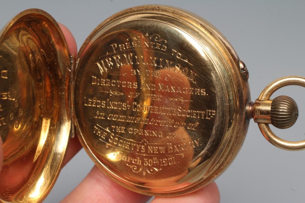 A LATE VICTORIAN 18CT GOLD TOP WIND CHRONOGRAPH Image