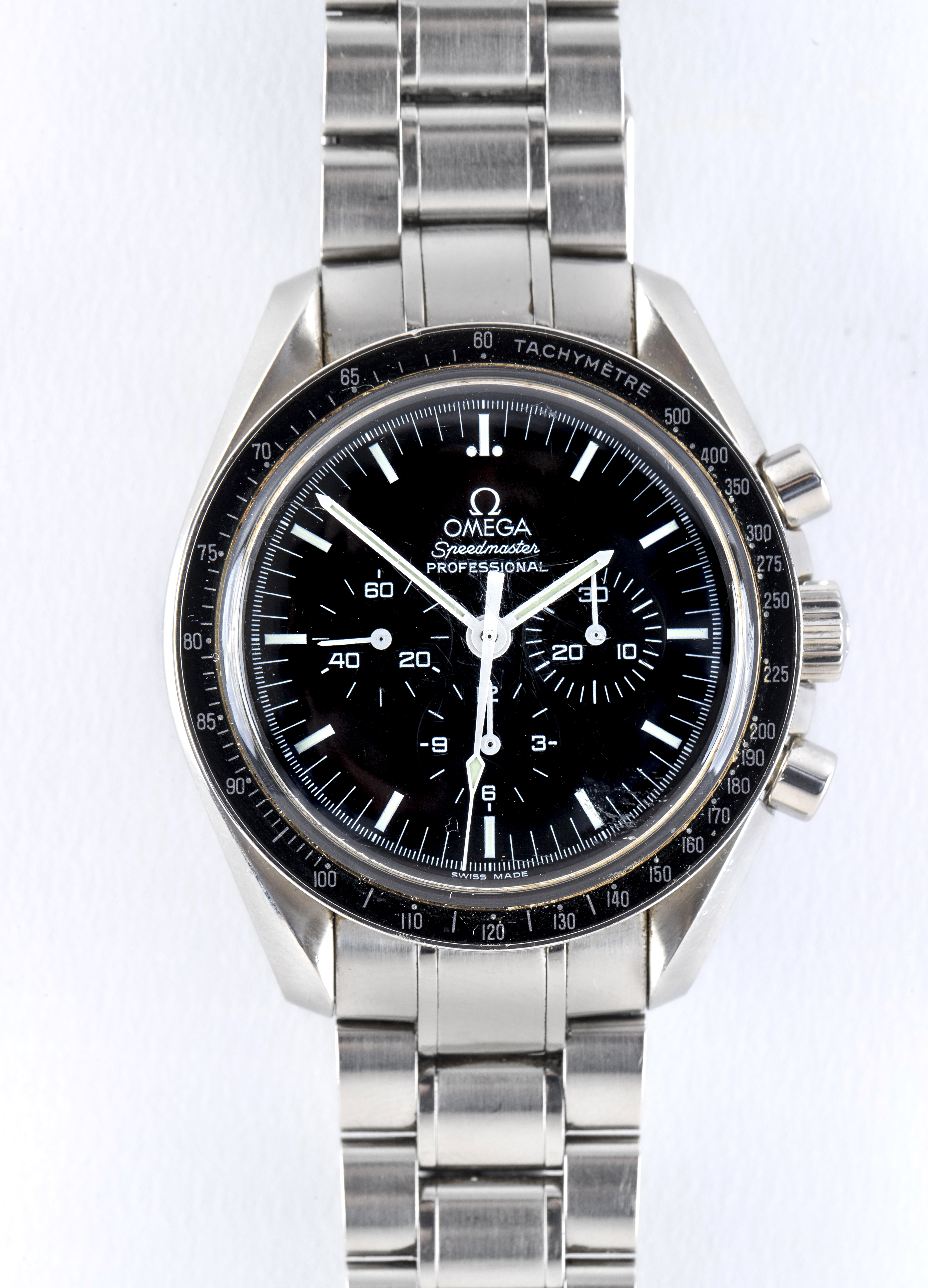 A GENTLEMAN'S OMEGA SPEEDMASTER PROFESSIONAL APOLLO MOON CHRONOGRAPH Image