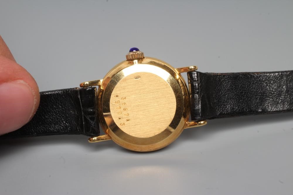 A LADY'S 18CT GOLD BAUME & MERCIER WRISTWATCH with plain dark champagne dial Image