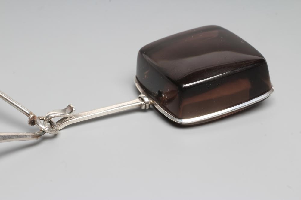 A georg jensen silver neck ring designed by vivianna torun