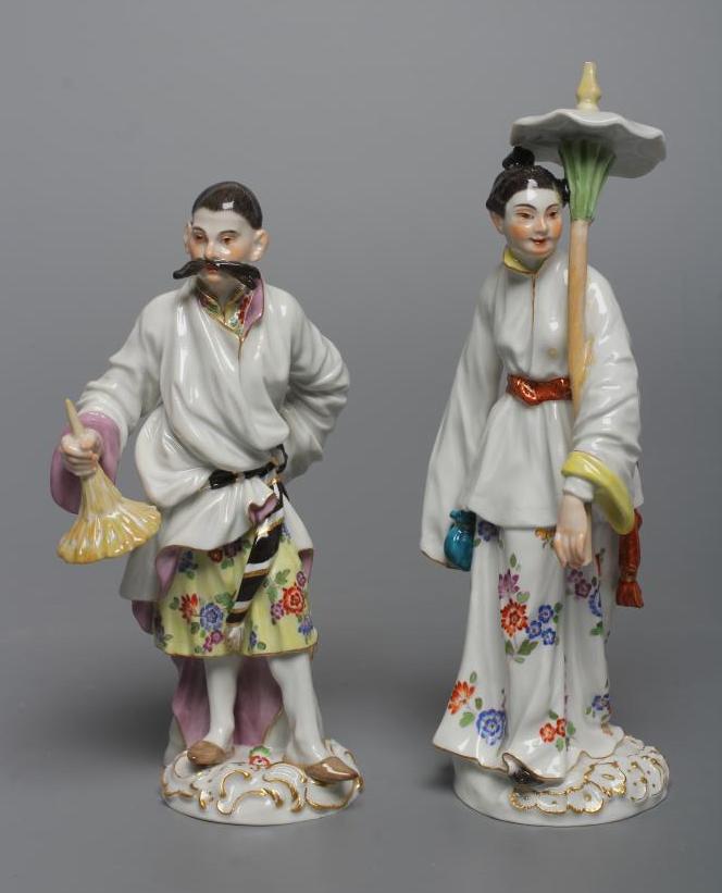 TWO MEISSEN PORCELAIN CHINOISERIE FIGURES Image
