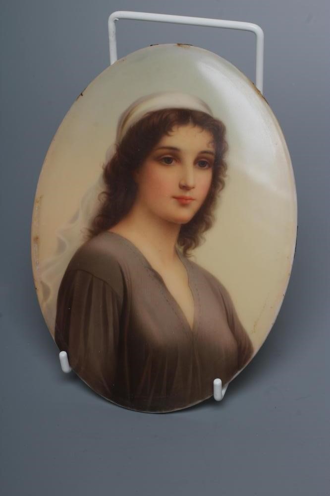 AN AUSTRIAN PORCELAIN OVAL PLAQUE Image