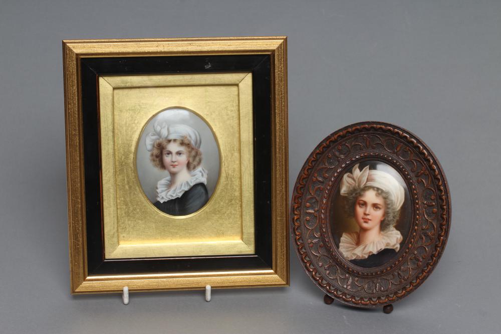 TWO AUSTRIAN PORCELAIN OVAL PLAQUES Image