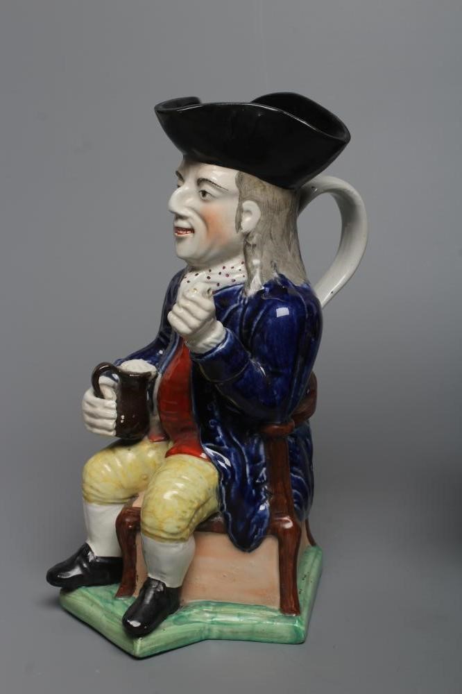 A STAFFORDSHIRE POTTERY SQUIRE TOBY JUG Image