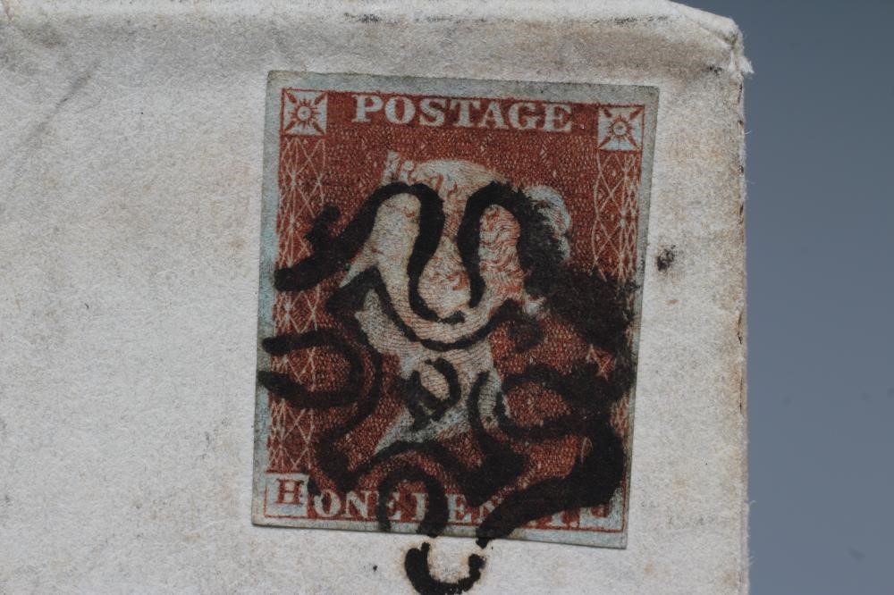 1843 1d RED BROWN tied to cover from London - Tenterden with No.10 in MX (Est. plus 24% premium inc. Image