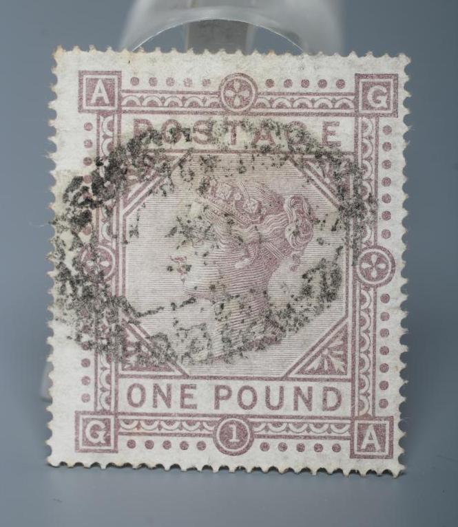 SG 129 £1 BROWN-LILAC 1878 (Est. plus 24% premium inc. VAT) Image