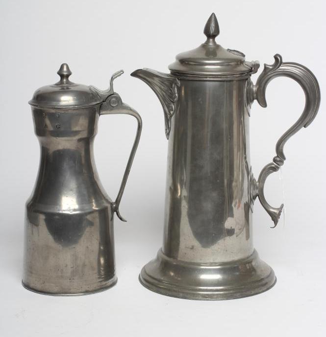 A PEWTER KNOPPED TAPPIT HEN Image