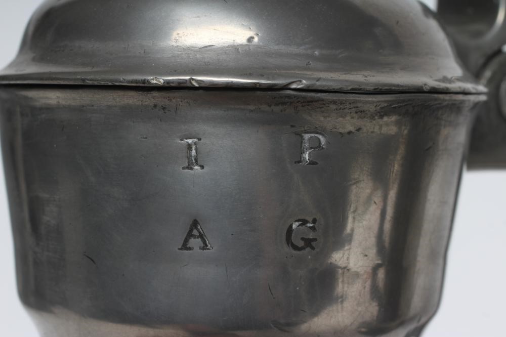 A PEWTER KNOPPED TAPPIT HEN Image