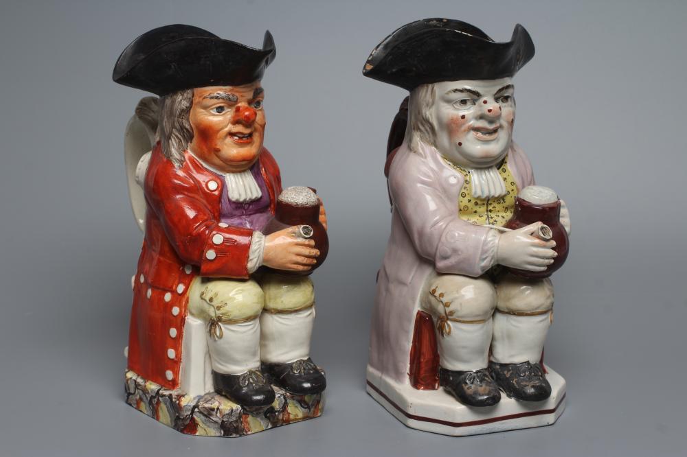 A PEARLWARE "WARTY FACE" TOBY JUG Image