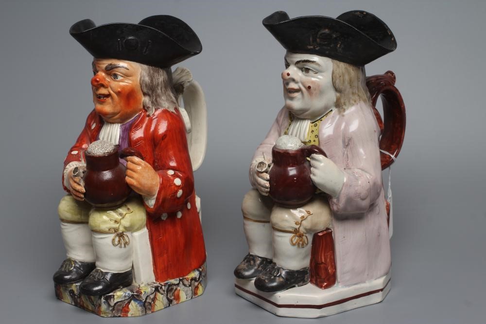 A PEARLWARE "WARTY FACE" TOBY JUG Image