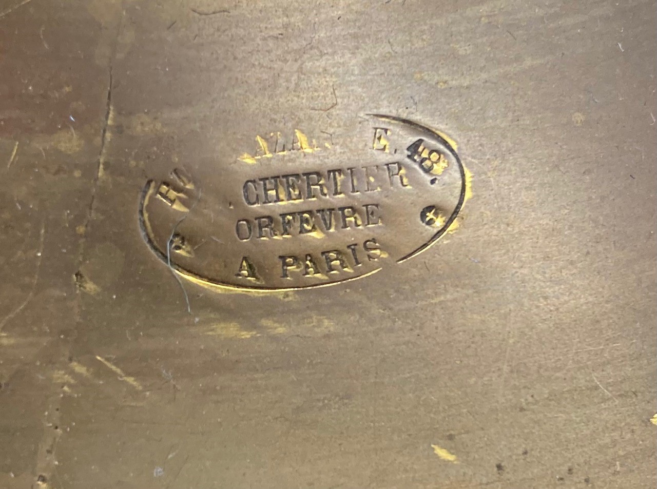 AN IMPRESSIVE FRENCH GILT METAL TORCHERE BY CHERTIER PARIS in the Gothic revival style Image