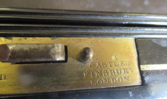 A VICTORIAN MAHOGANY AND BRASS BOUND LAP DESK Image