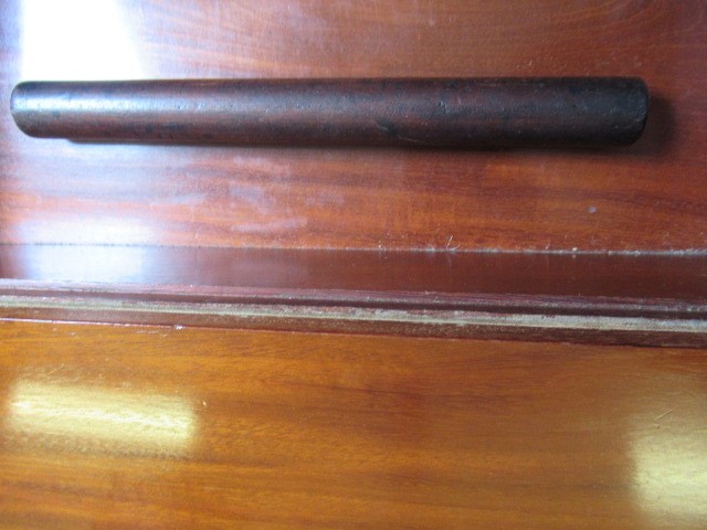 A VICTORIAN MAHOGANY AND BRASS BOUND LAP DESK Image