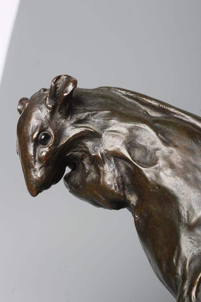 ACHILLE EMILE JACOPIN, (French 1874-1958) "Les Deux Rats et l'Oeuf", bronze, brown patination, Image