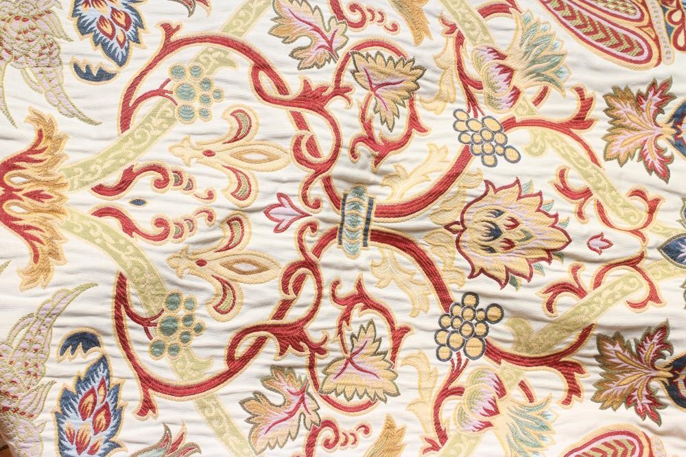 A PAIR OF TAPESTRY CURTAINS Image