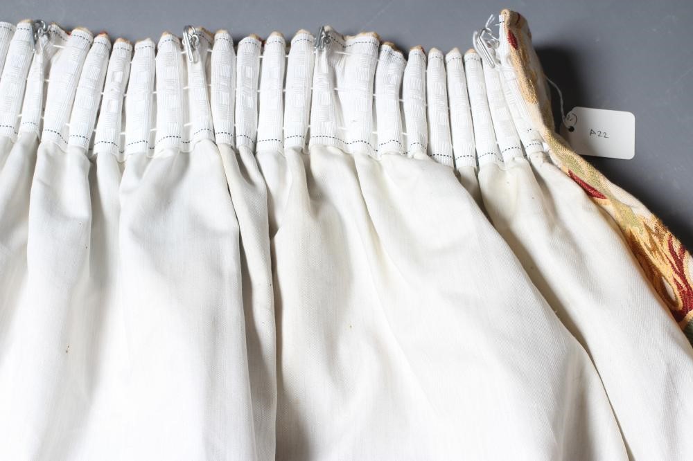 A PAIR OF TAPESTRY CURTAINS Image