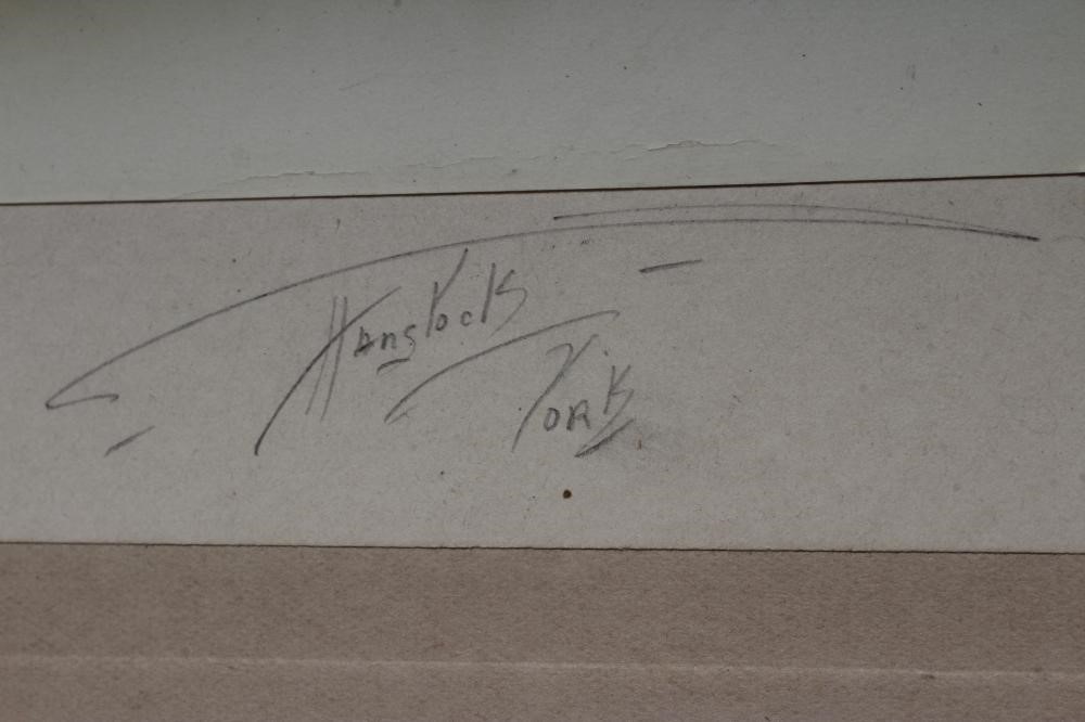 THOMAS J. HANSTOCK, c.1900, a pair of portrait photographs, highlighted and signed in pencil, 8" x Image