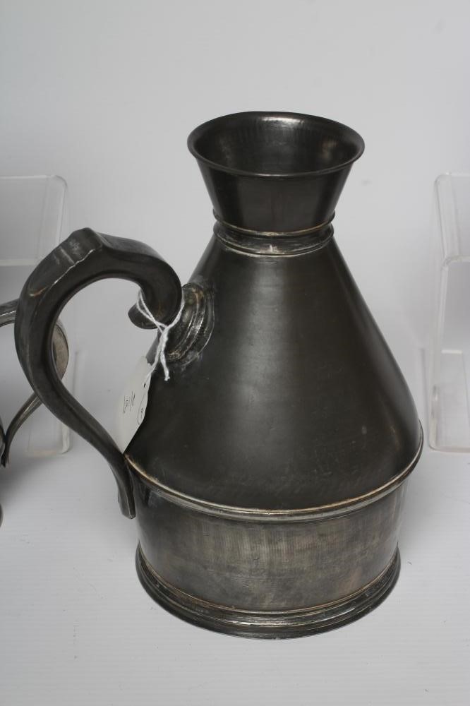 A SET OF SIX PEWTER HAYSTACK MEASURES, c.1900, stamped Austin & Son, Cork, ranging from a quart to Image