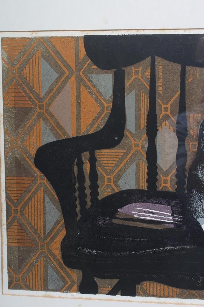 SHEILA ROBINSON (1925-1988) " Bib Cat on a Chair" Image