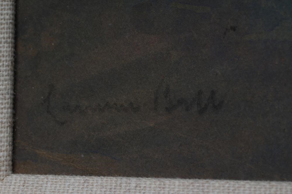 LAURENCE BELL (20th century) Figures Resting In the Shade, watercolour heightened with white, Image