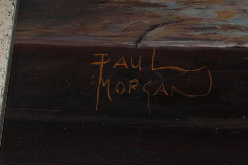 PAUL MORGAN (b.1940) Still Life with Fruit and Flower Pots, a pair, oil on board, signed, 12"x 16", Image