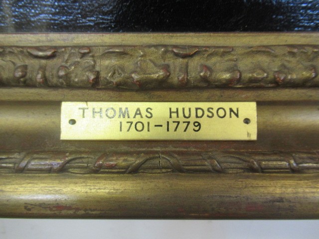 ATTRIBUTED TO THOMAS HUDSON (1701-1779) Portrait of Lady Bletchey in a Plumed Hat Image