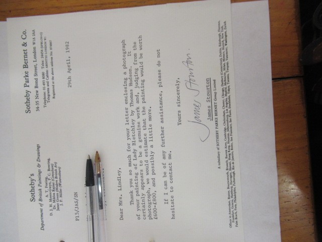 ATTRIBUTED TO THOMAS HUDSON (1701-1779) Portrait of Lady Bletchey in a Plumed Hat Image