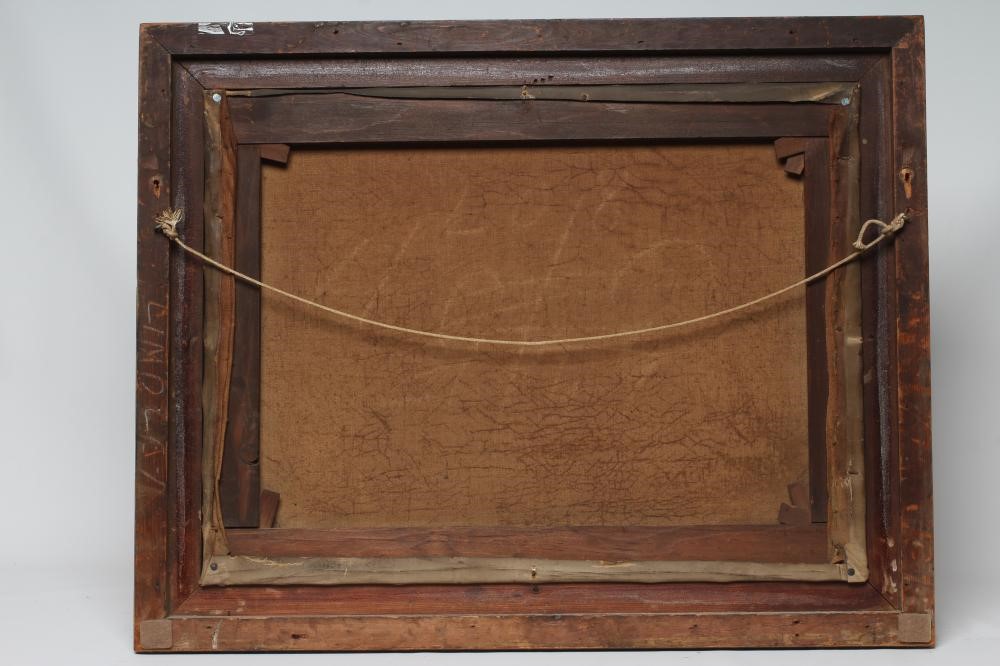 DUTCH SCHOOL (19th century) Estuary with Fishing Boats, oil on canvas, unsigned, 18" x 24", gilt Image