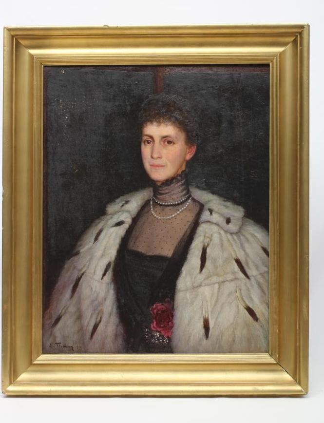 E. THOMPSON (19/20th century) Portrait of The Hon. Theodora Maitland Image