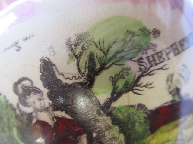 A SUNDERLAND PINK SPLASH LUSTRE POTTERY DUTCH JUG Image