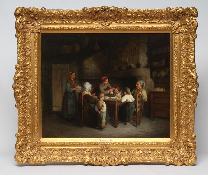 MICHEL ARNOUX (French 1833-1877) "Le Petit Dejeuner" Image
