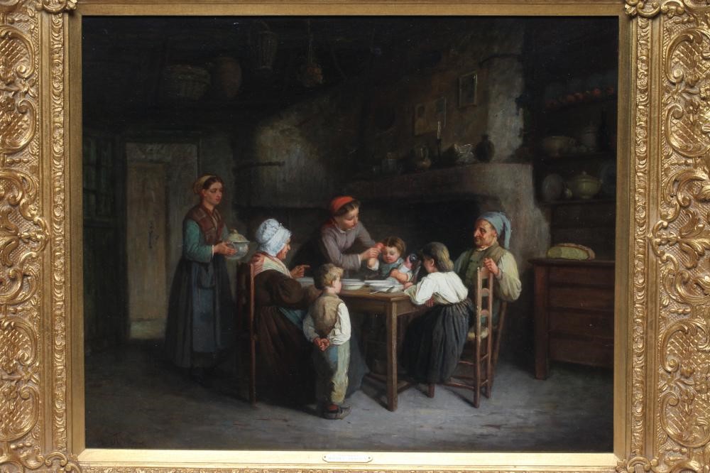 MICHEL ARNOUX (French 1833-1877) "Le Petit Dejeuner" Image
