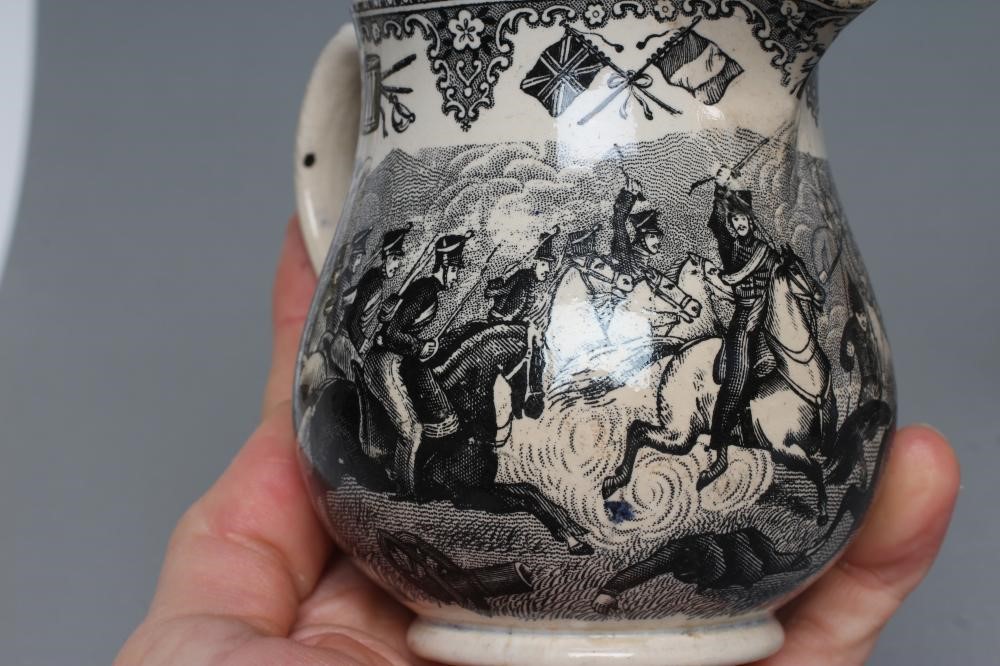 A SUNDERLAND PINK LUSTRE PEARLWARE FROG MUG Image