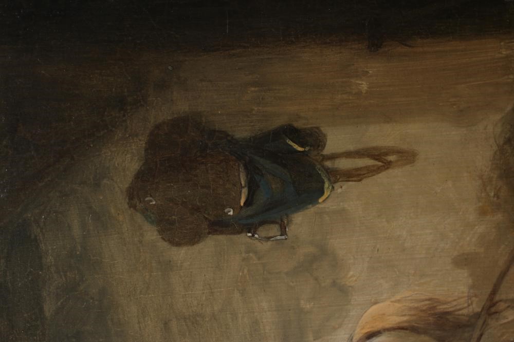 JULIUS CAESAR IBBETSON (1759-1817) "Horses in a Barn", oil on panel, signed and dated 1793, Spink Image