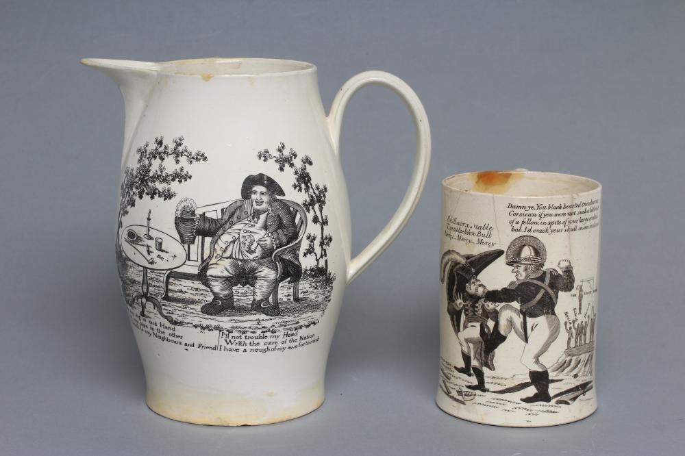 OF NAPOLEONIC INTEREST - a creamware mug Image