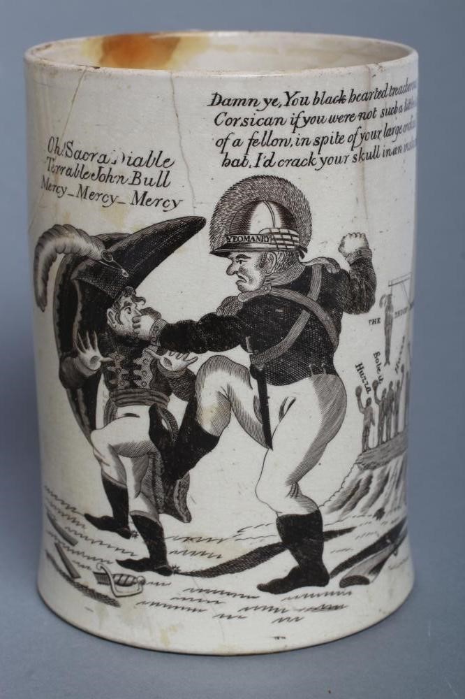 OF NAPOLEONIC INTEREST - a creamware mug Image