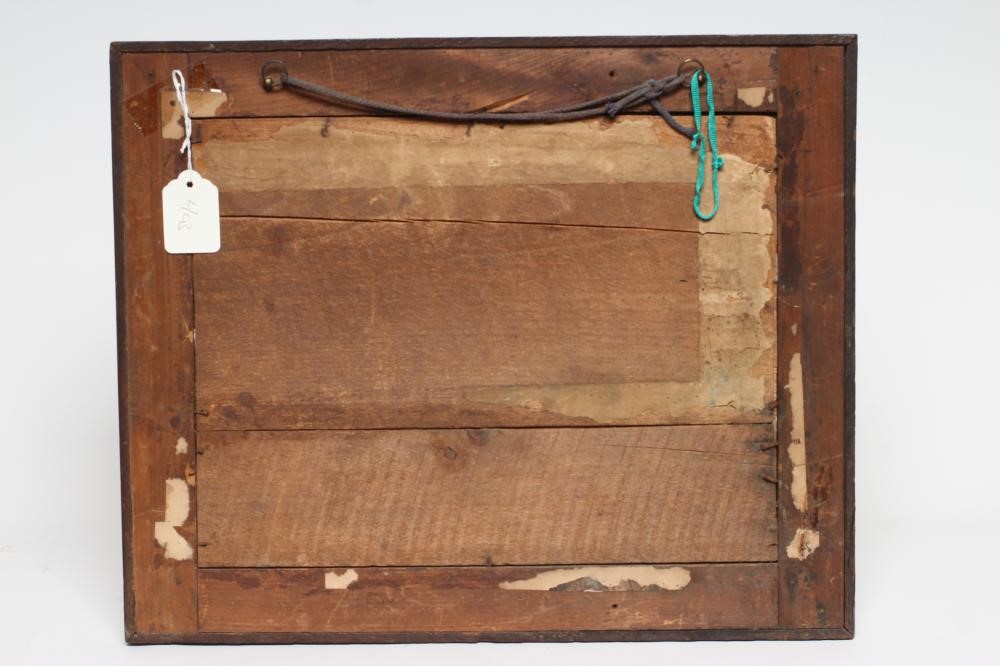 AMERICAN PRIMITIVE SCHOOL (19th century) Portrait of a Twin Masted Ship, oil on board, signed F. Image