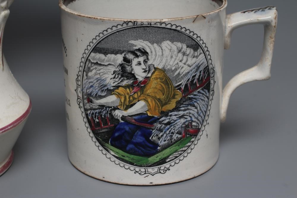 A COLLECTION OF COMMEMORATIVE WARES comprising a Grace Darling "Northumbrian Heroine Image