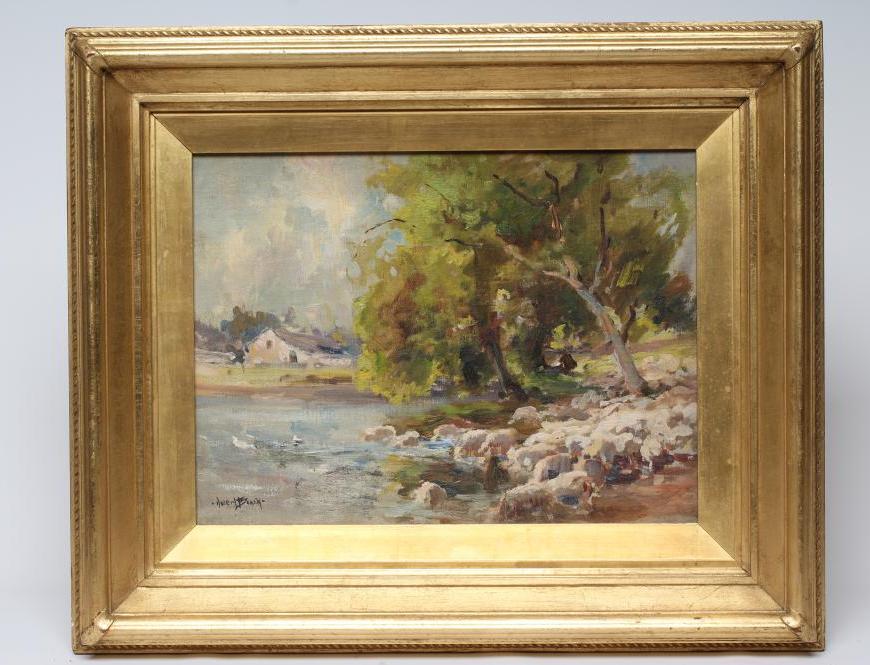 OWEN BOWEN (1873-1967) Sketch for "After the Heat of the Day Image