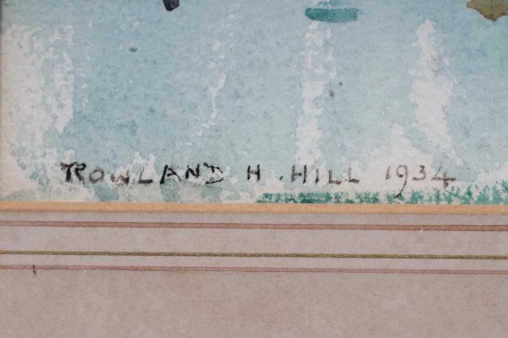 ROWLAND HENRY HILL (1873-1952) "Runswick Boats", watercolour, signed and dated 1934, 10 3/4" x 15 Image