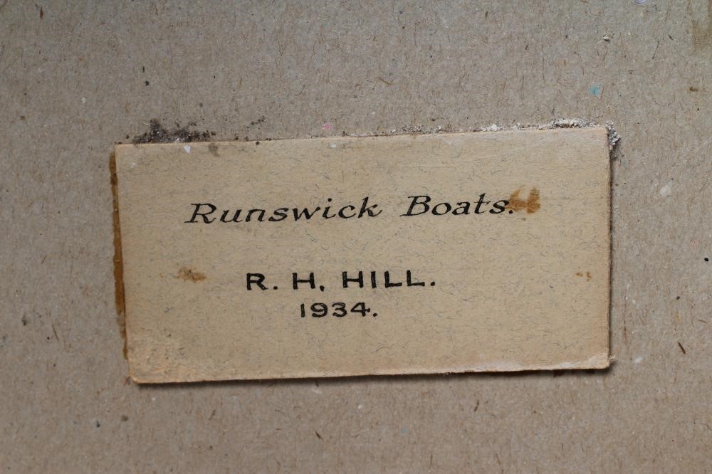 ROWLAND HENRY HILL (1873-1952) "Runswick Boats", watercolour, signed and dated 1934, 10 3/4" x 15 Image