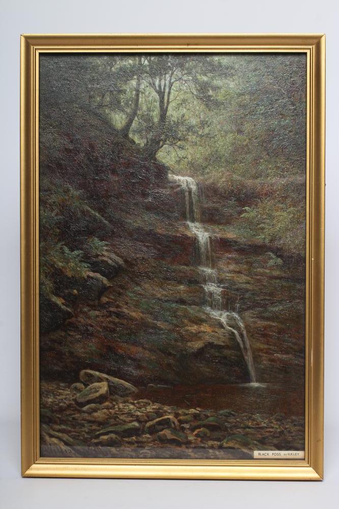 WILLIAM MELLOR (1851-1931) "Black Foss near Ilkley", oil on canvas, signed, inscribed to reverse, 18 Image