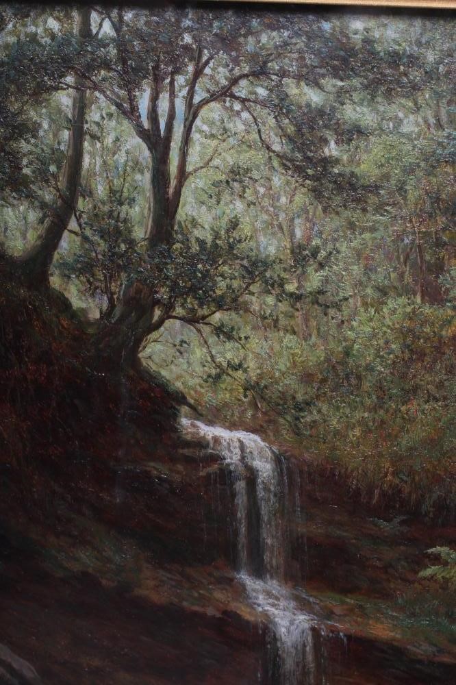 WILLIAM MELLOR (1851-1931) "Black Foss near Ilkley", oil on canvas, signed, inscribed to reverse, 18 Image