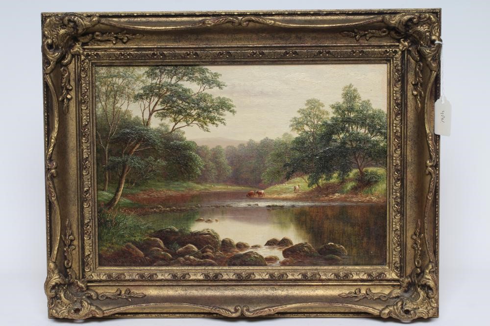 WILLIAM MELLOR (1851-1931) "On The Wharfe near Beamsley, Yorkshire", oil on canvas, signed, Image