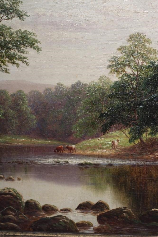WILLIAM MELLOR (1851-1931) "On The Wharfe near Beamsley, Yorkshire", oil on canvas, signed, Image