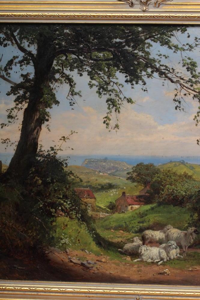 EDWARD HENRY HOLDER (1847-1922) Coastal Landscape with Whitby in the Distance Image