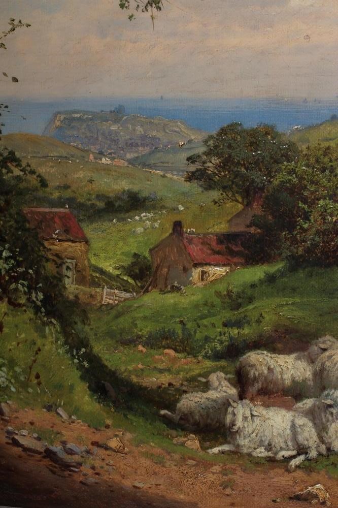 EDWARD HENRY HOLDER (1847-1922) Coastal Landscape with Whitby in the Distance Image