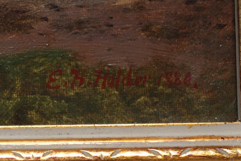 EDWARD HENRY HOLDER (1847-1922) Coastal Landscape with Whitby in the Distance Image